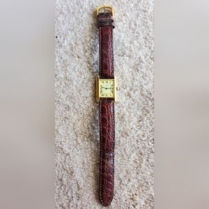 Womens Must de Cartier Tank Argent 18k gold vermeile 26mm